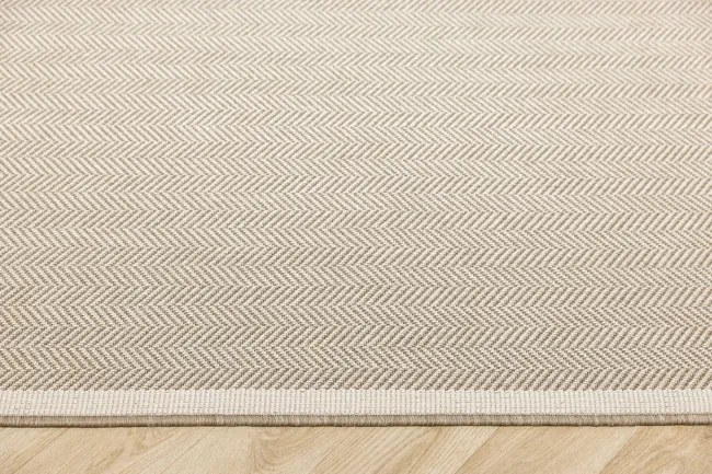 Šnúrkový obojstranný behúň Brussels 205681/10610 Linen krémový / béžový