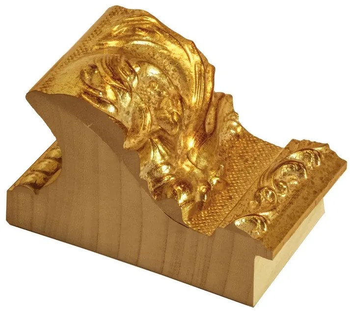 DANTIK - Zrkadlo v rámu, rozmer s rámom 50x100 cm z lišty KŘÍDLO ozdobné zlaté (2890)