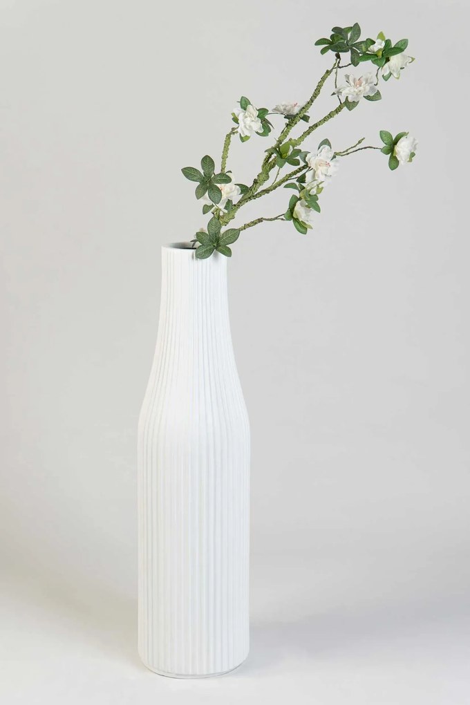 Vysoká váza VERTIGO, sklolaminát, výška 80 cm, biely mat