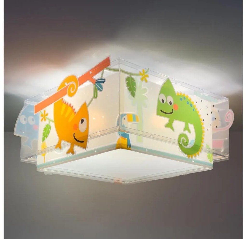 Dalber 63316 - Detské stropné svietidlo HAPPY JUNGLE 2xE27/15W/230V PI566