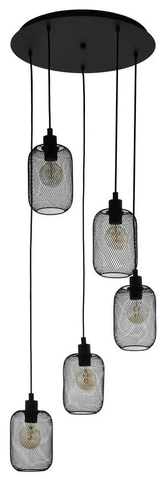 Eglo 43334 - Luster na lanku WRINGTON 5xE27/60W/230V