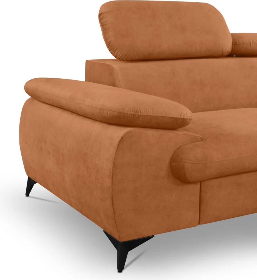 Rohová sedacia súprava Scala, hrdzavá látka, pravý roh