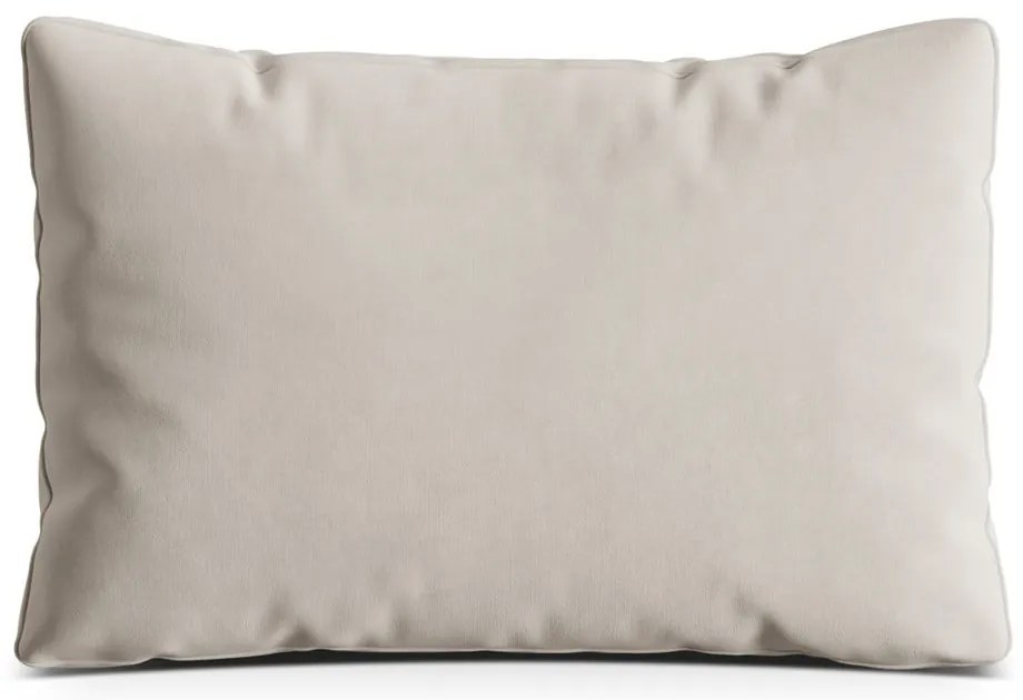 Béžový zamatový vankúš na gauč Kemi – Cosmopolitan Design