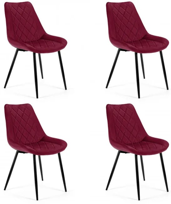 Set štyroch jedálenských stoličiek SJ.0488 burgundy