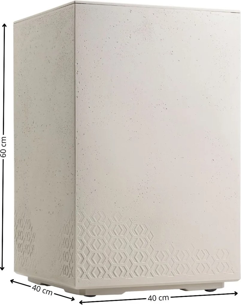 Květináč na kolečkách BETONIQUE 60x40 cm beton béžový