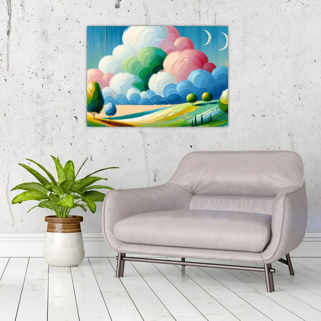 Obraz - Krajinka s mrakom (70x50 cm)