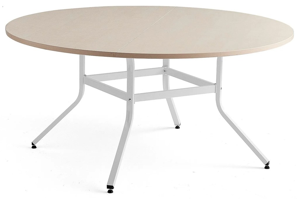 Stôl VARIOUS, Ø1600 mm, výška 740 mm, biela, breza