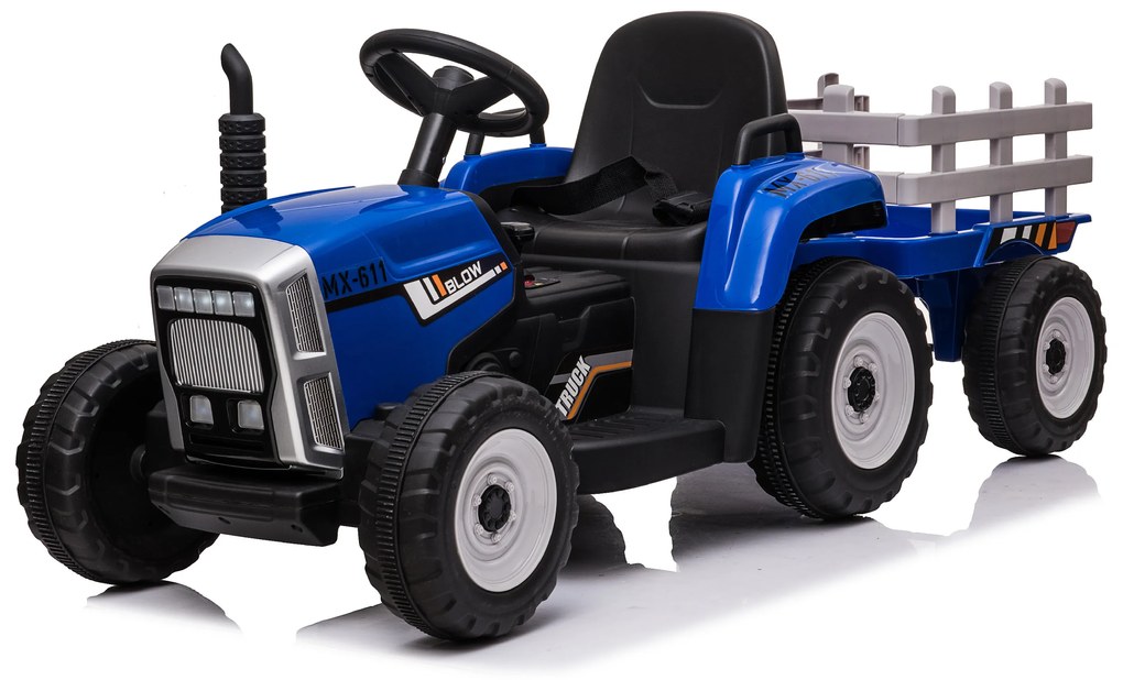 Elektrické autíčko Traktor s prívesom NV-X611 modré