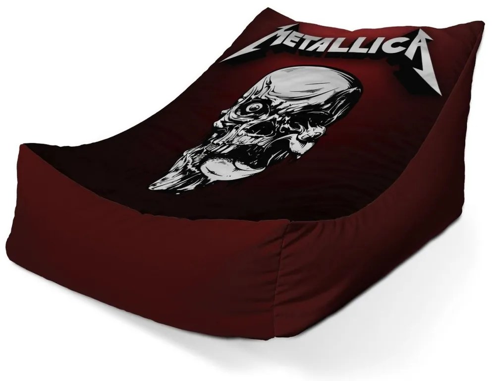 Sedací vak Lounge Metallica Death Metal - detský, čierna
