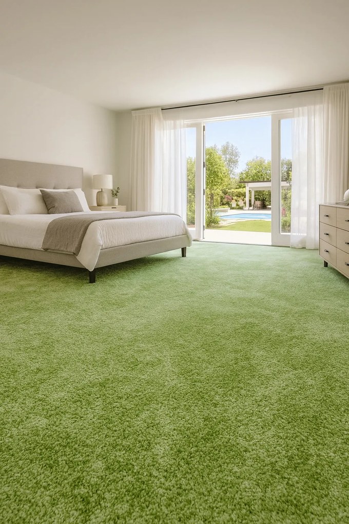 ITC, AKCIA: 100x900 cm Koberec metráž Serenade 611, šíře, zelená, filc, detská izba