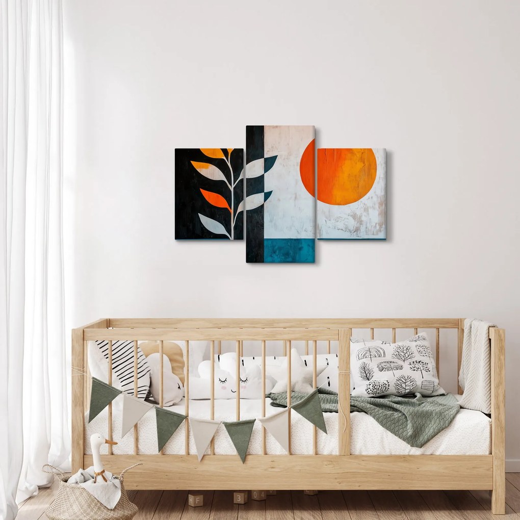 Obraz - Abstrakcia rastliny a slnka (90x60 cm)