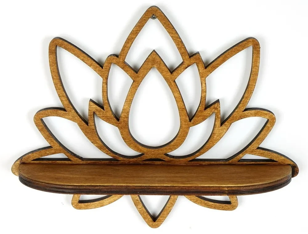 Polica v prírodnej farbe 33 cm Lotus – Kalune Design