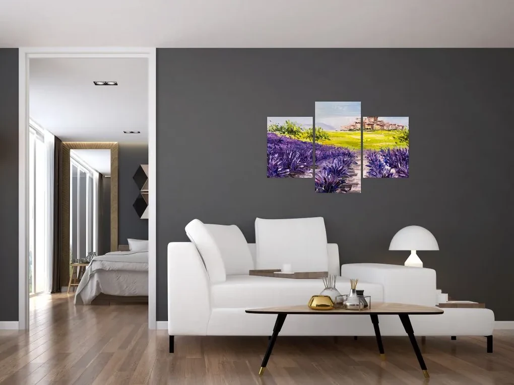 Obraz - Provance, Francúzsko, olejomaľba (90x60 cm)