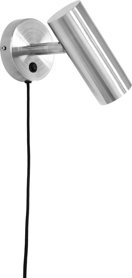 Oceľové nástenné svietidlo do zásuvky v striebornej farbe Paris – House Nordic