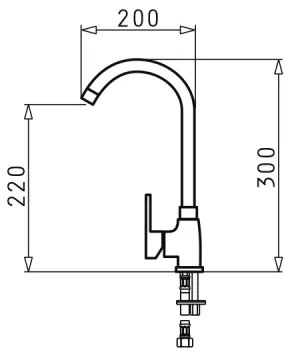 Pyramis 90913801 - Kuchynská batéria BELLO chróm