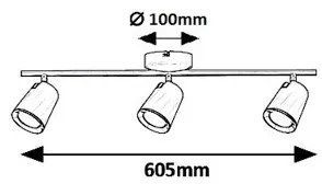 Rabalux 5047 - LED Bodové svietidlo SOLANGE 3xLED/6W/230V