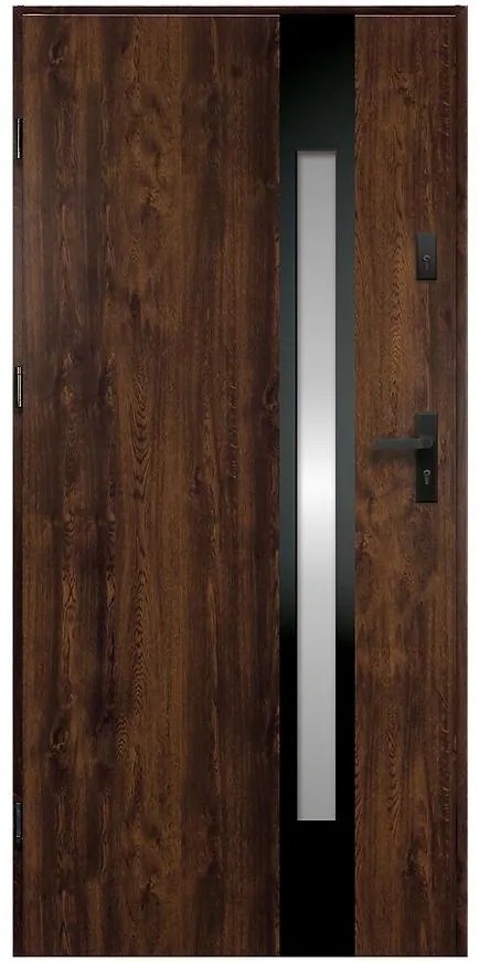 Dvere vchodové Temida S68 90L ořech