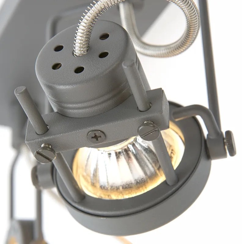 Priemyselný reflektor antracitový 3-svetelný otočný a naklápací - Suplux