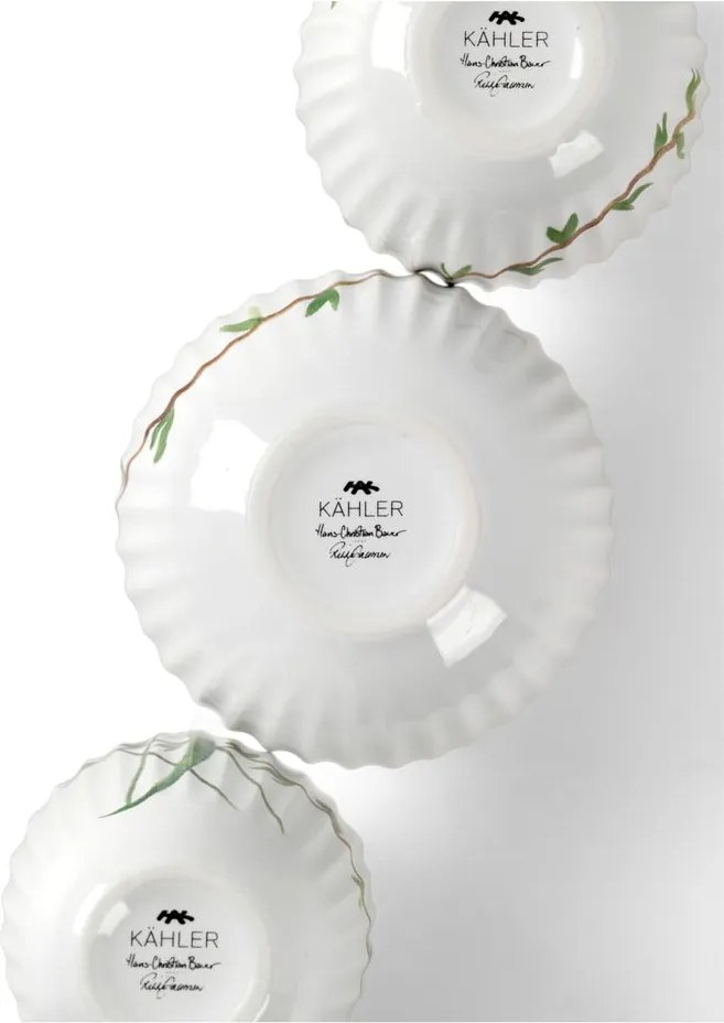 Súprava 3 miniatúrnych porcelánových váz Kähler Design Hammershøi Spring