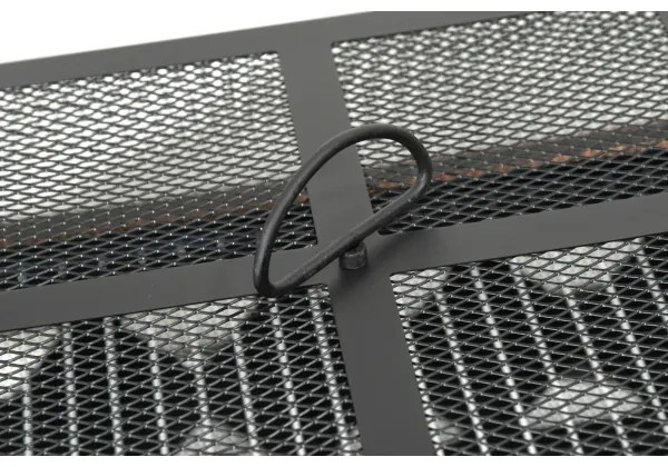 Prenosné ohnisko na drevo s roštom čierna/patina