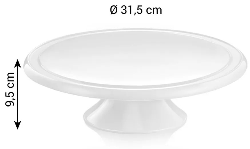 Tescoma servírovací podnos na tortu Delícia 31 cm porcelánový