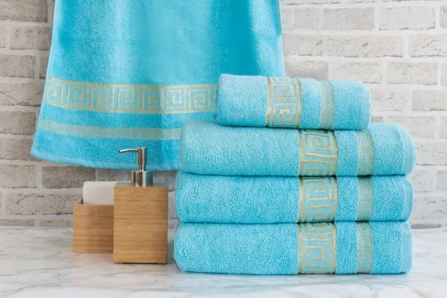 XPOSE ® Froté ručník BELLA - azurová 50x90 cm