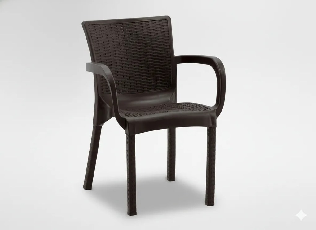 Garden Line RATANOVÁ ZÁHRADNÁ STOLIČKA 60 x 60 x 82 CM HNEDÁ