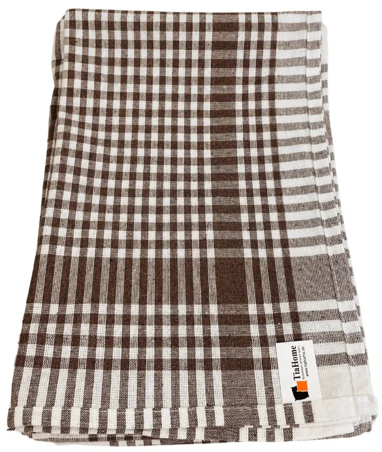 Kuchynské bavlnené utierky Hnedé 50x70cm TiaHome