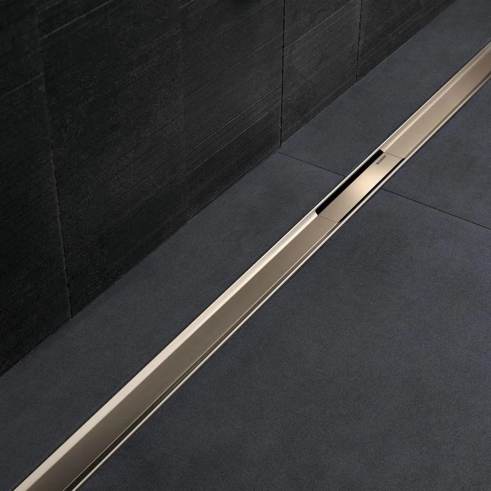 GEBERIT CleanLine80 sprchový žľab, kompletážna súprava, dĺžka 30 - 90 cm, farba šampanského leštená/brúsená, 154.440.39.1