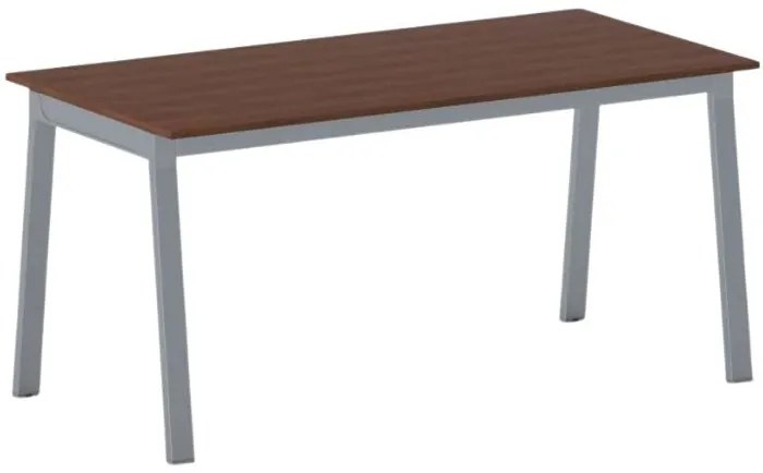 Rokovací kancelársky stôl PRIMO BASIC, 160x80 cm, sivostrieborná podnož, čerešňa