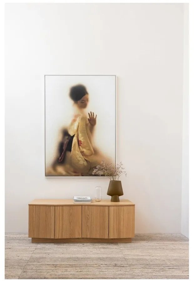 TV stolík z dubového dreva v prírodnej farbe 133x52x45 cm Zuma – WOOOD