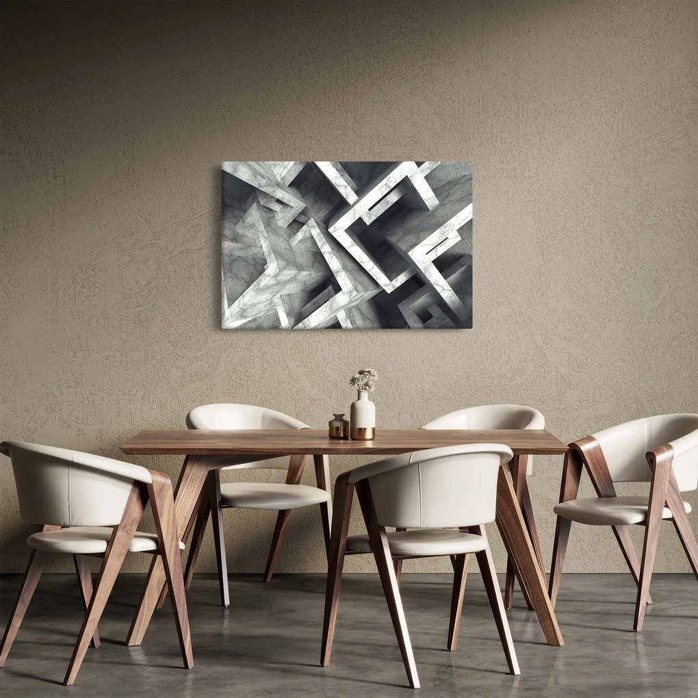 Abstraktný obraz kociek (90x60 cm)