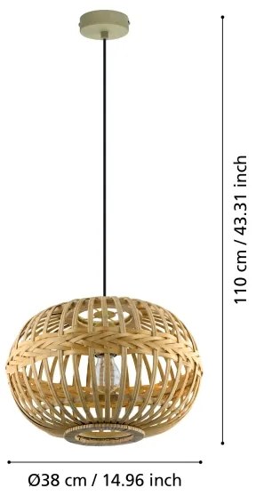 Eglo 49771 - Závesné svietidlo AMSFIELD 1xE27/60W