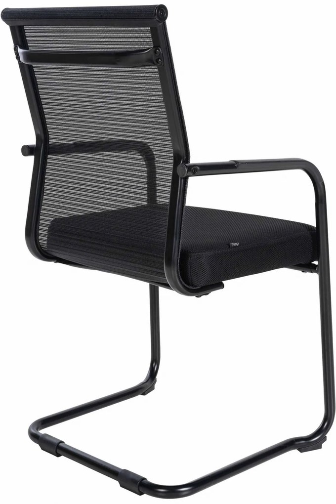 Set 2 kresiel pre návštevníkov Denny čierny rám - čierna