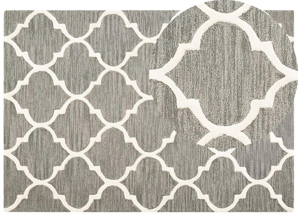Bavlnený koberec 160 x 230 cm sivý YALOVA Beliani