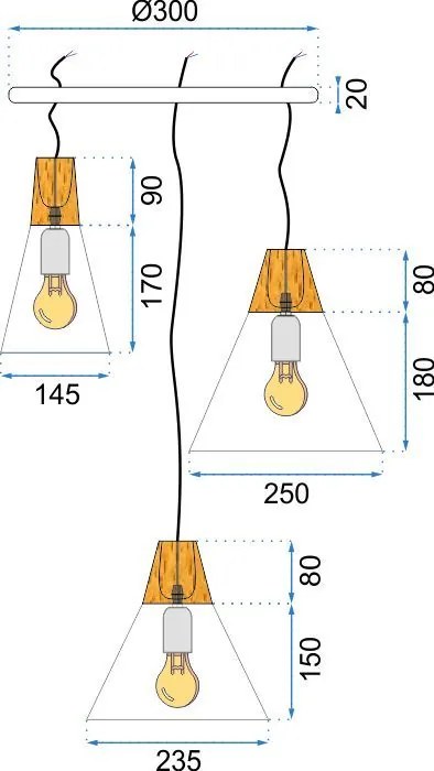 Dekorstudio Retro stropná lampa Loft Scandi CPR biela