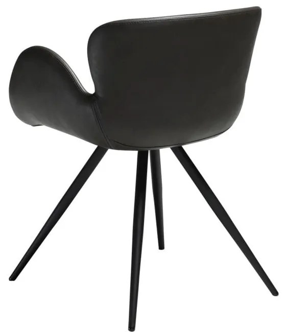 Sivé čalúnené jedálenské kreslo s podrúčkami Gaia – DAN-FORM Denmark