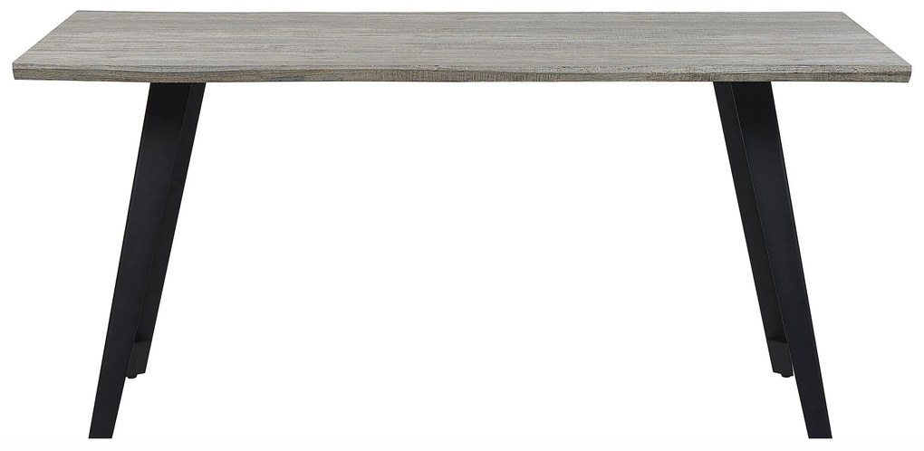Jedálenský stôl 160 x 90 cm sivé drevo/čierna WITNEY Beliani