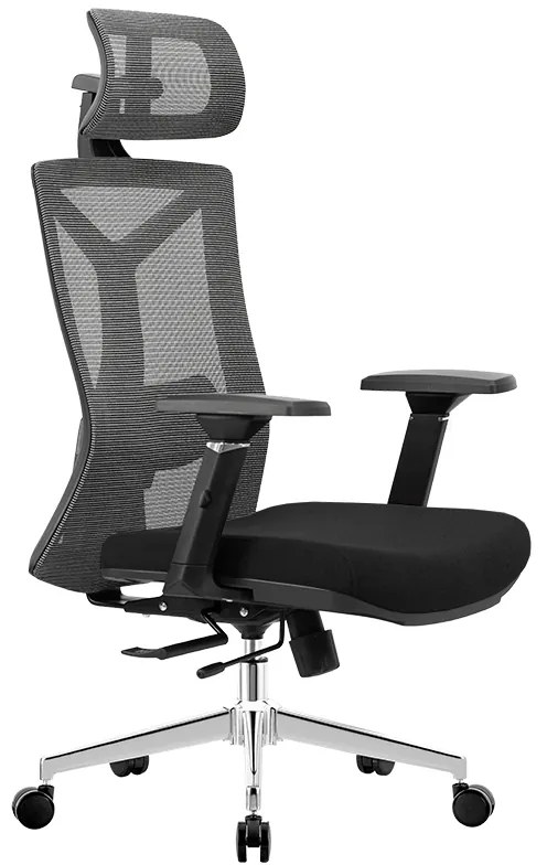 Kancelárska ergonomická stolička Neoseat MARCO — látka, čierna, nosnosť 150 kg
