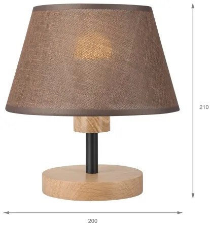 Brilagi - LED Stolná lampa ANTHONY 1xE14/40W/230V dub/hnedá