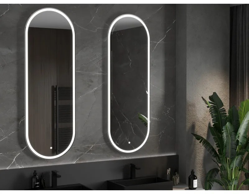 Mexen Bono, LED kúpeľňové zrkadlo s podsvietením 55 x 155 cm, 6000K, ochrana proti zahmlievaniu, 9816-055-155-611-00