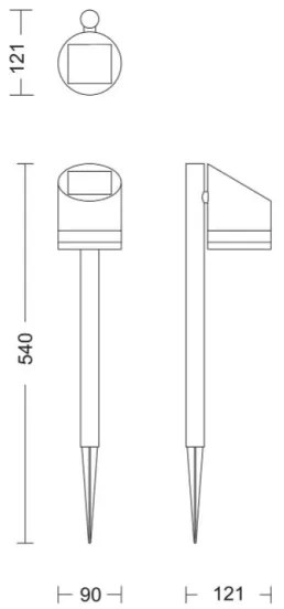 Philips - LED Solárna lampa FYCE LED/1,5W/3,7V 1200 mAh IP44