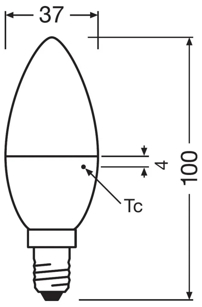 3PAK LED žiarovka E14 B35 4,9W = 40W 470lm 2700K Warm OSRAM Value