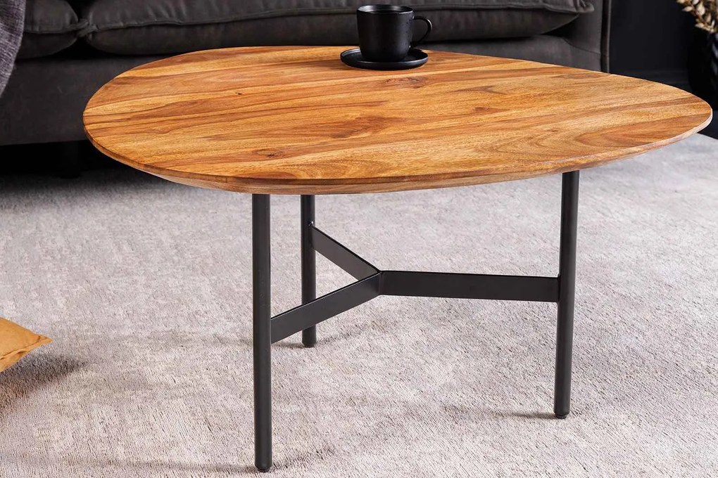 Dizajnový konferenčný stolík Machiko 60 cm Sheesham