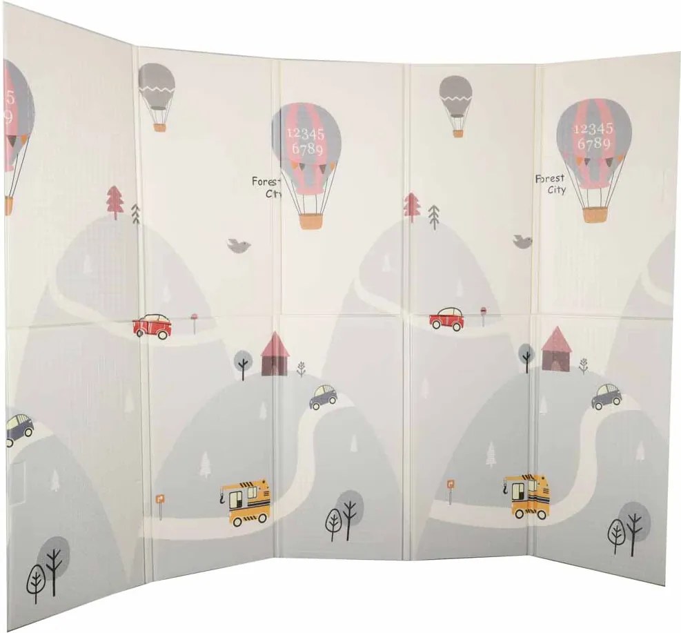 KIK Detská penová podložka 150x200 cm, dvojstranná skladacia, Street Designs