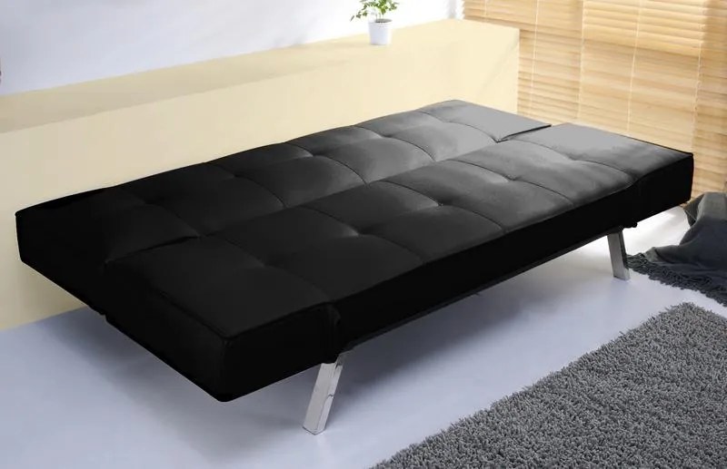 Pohovka Berlin, čierna ekokoža