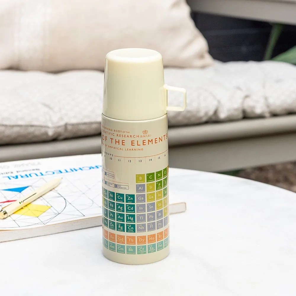 Krémová detská termoska 350 ml Periodic Table – Rex London