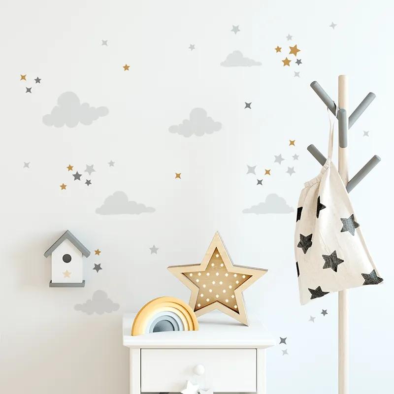 Nálepka na stenu, Obláčiky a hviezdičky