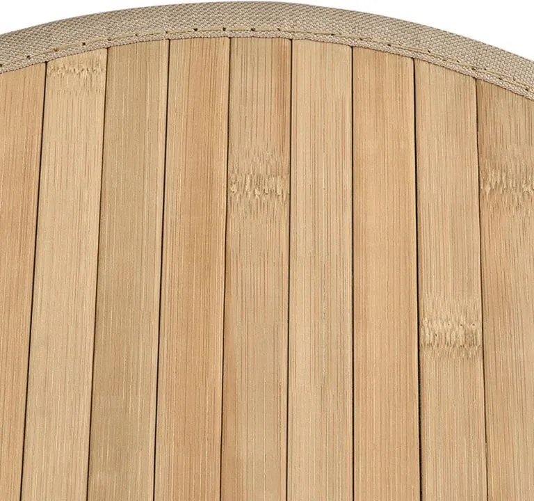 Bambusový kôš na bielizeň okrúhly 55 l s vekom a vakom