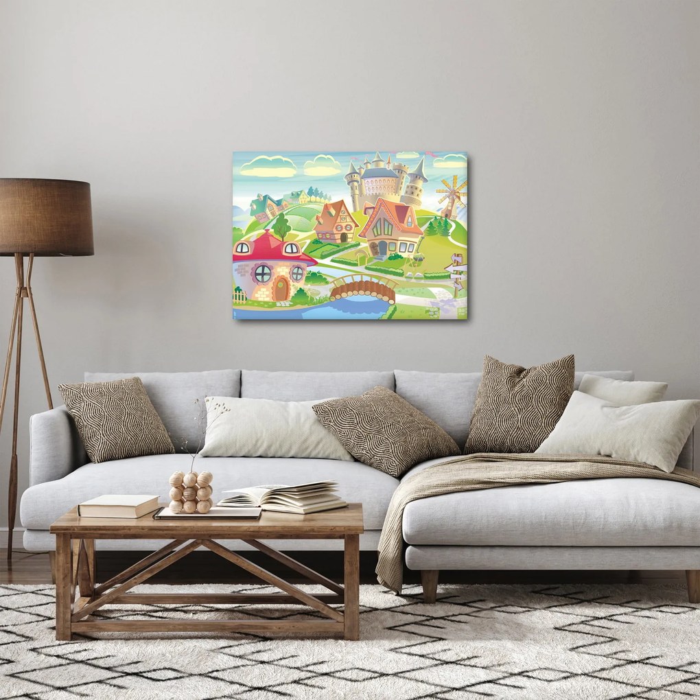 Obraz - Farebné mestečko (70x50 cm)